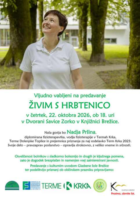 Vabilo na predavanje: Živim s hrbtenico